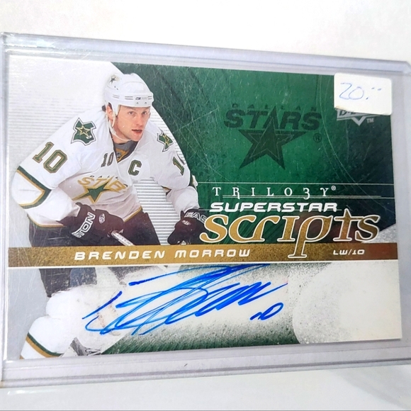 Brenden Morrow Autograph Trilo3y Scripts Hockey Card Dallas Stars 2008/09 - Picture 1 of 2